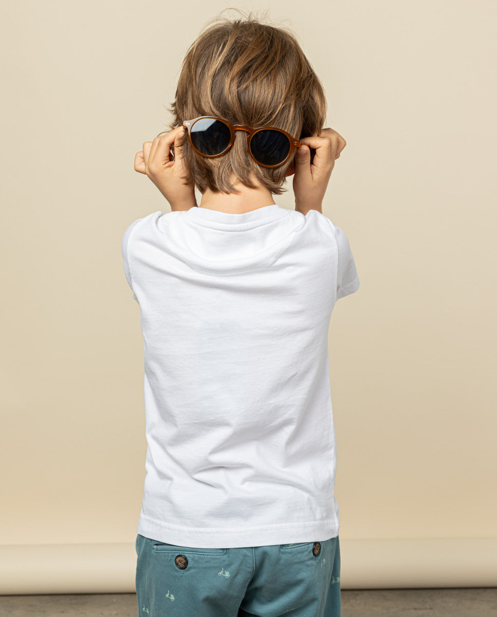 Camiseta niño Scotta fish blanco | SCOTTA