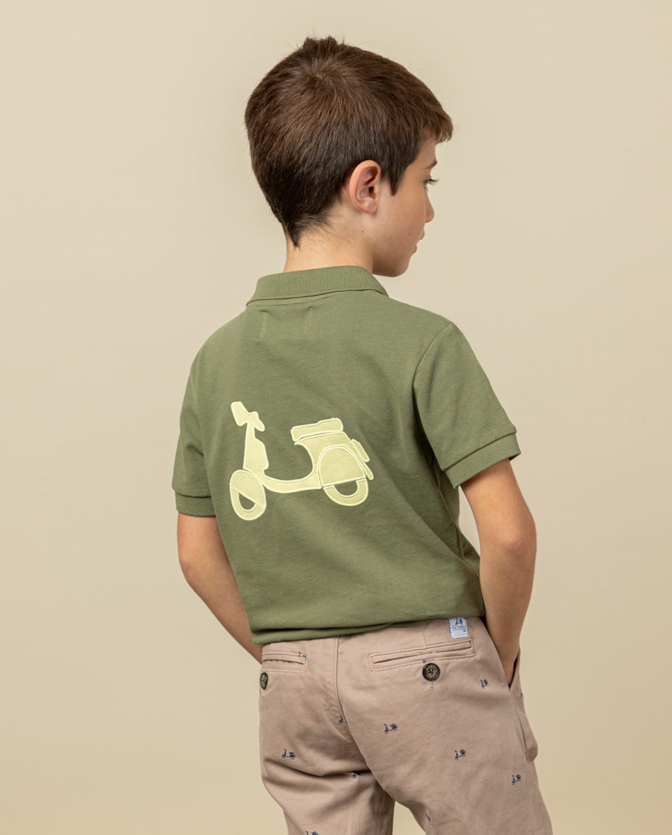 Polo niño classic logo flúor khaki | SCOTTA