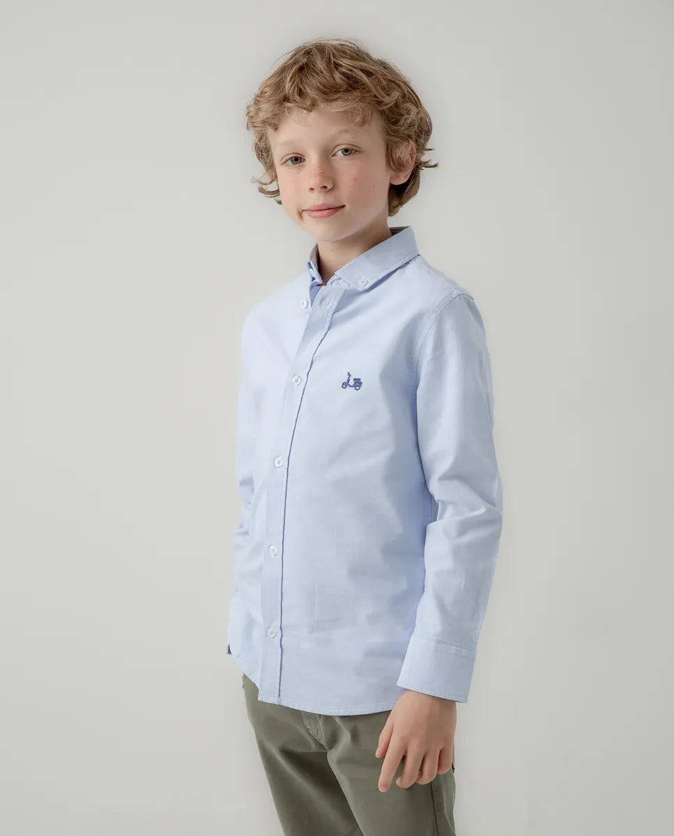 Camisa niño oxford celeste | SCOTTA