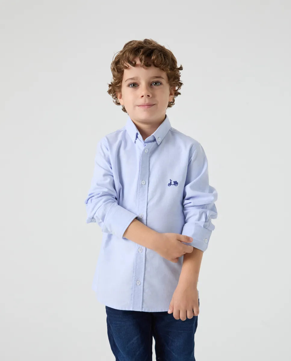 Camisa niño oxford celeste | SCOTTA