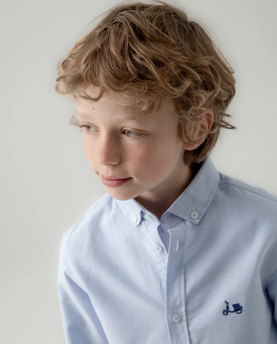 Camisa niño oxford celeste | SCOTTA