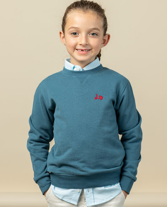SUDADERA NIÑO LOGO CHENILLE DENIM | SCOTTA