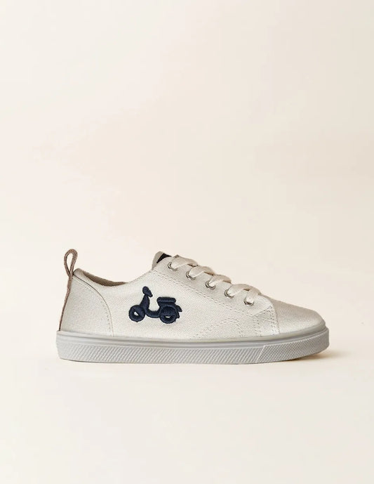 Zapatilla niño loneta sostenible crudo | SCOTTA
