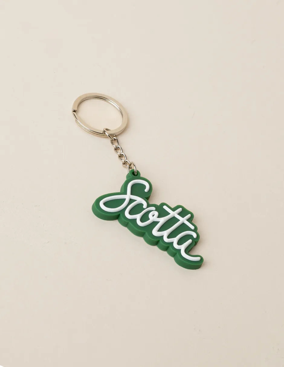 Llavero engomado Scotta verde botella | SCOTTA