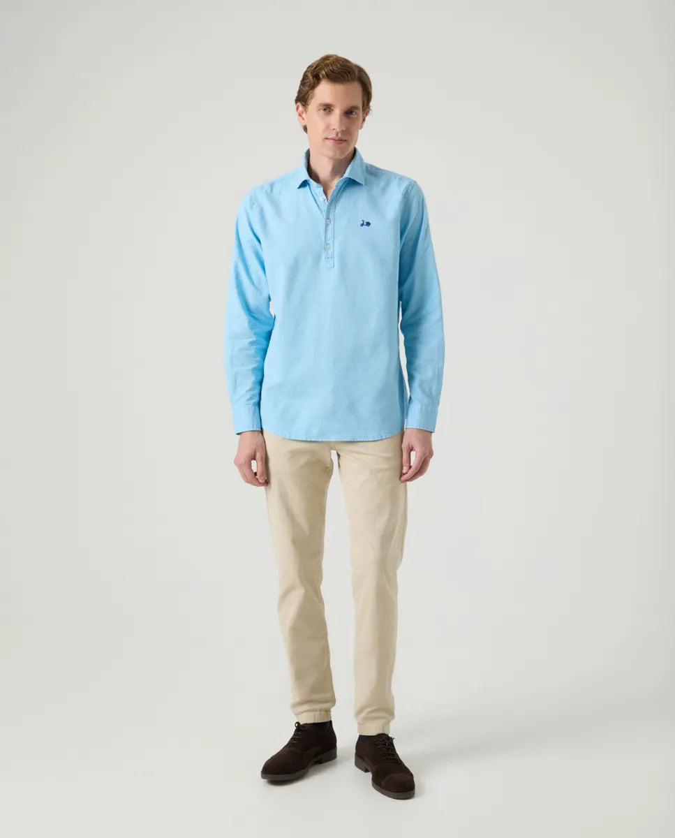 Camisa polera lissome li-co celeste | SCOTTA