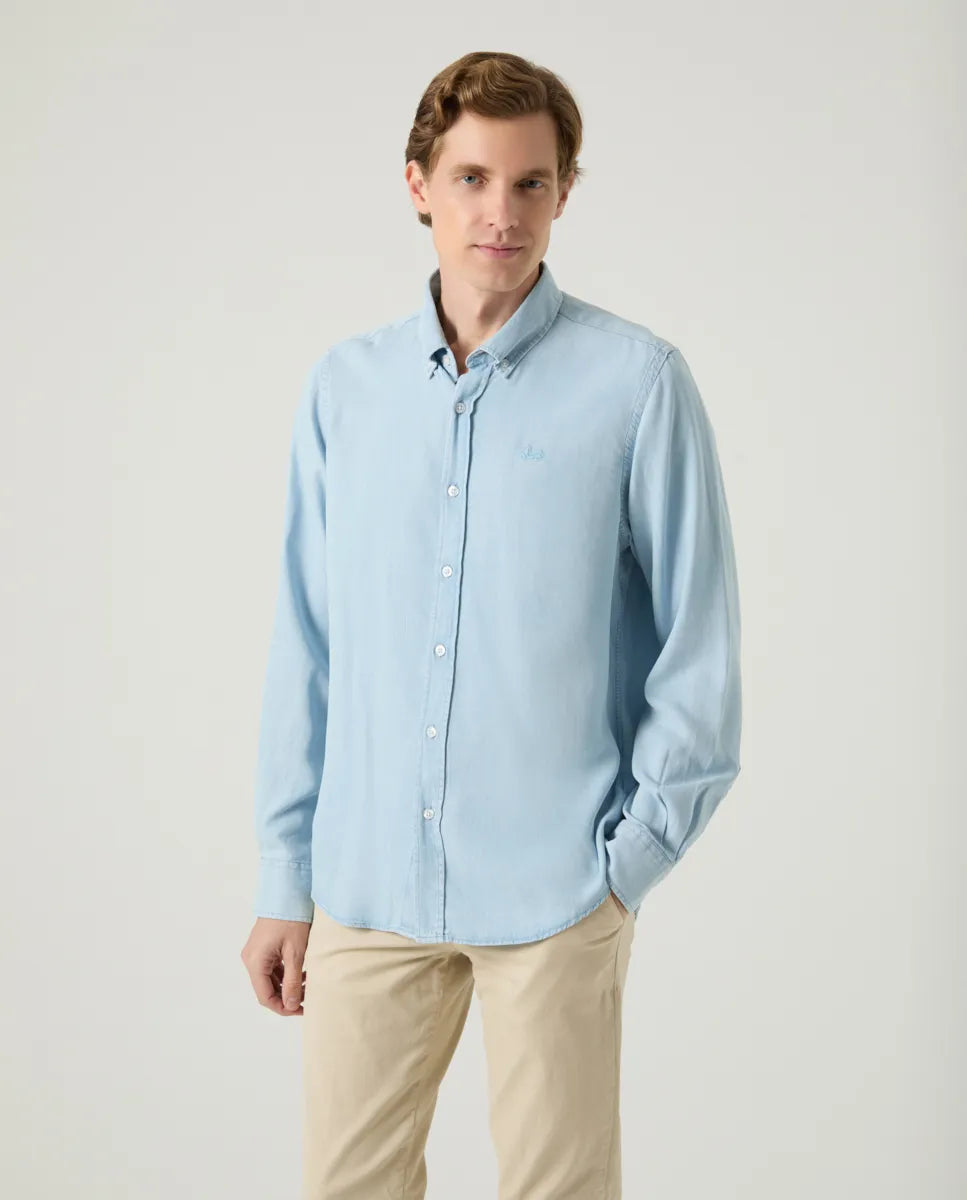 Camisa Tencel Denim Claro | SCOTTA