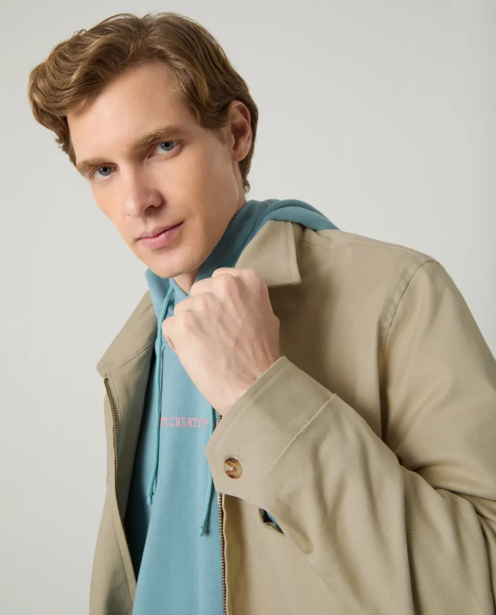 Chaqueta Corta Sarga Beige | SCOTTA