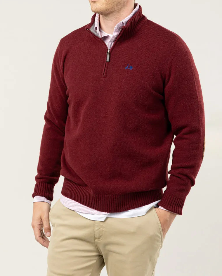 JERSEY ZIP BURDEOS | SCOTTA