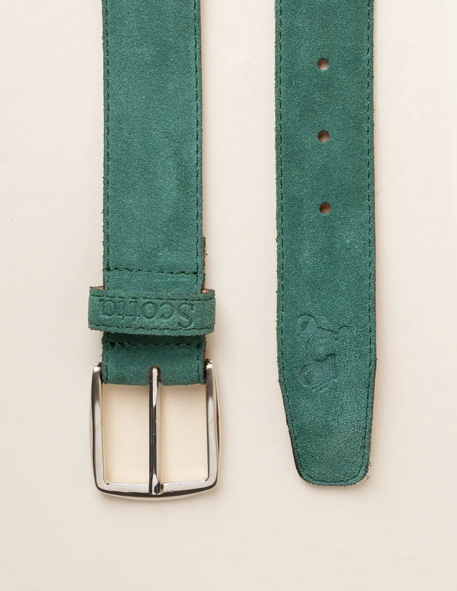 Cinturón serraje verde | SCOTTA