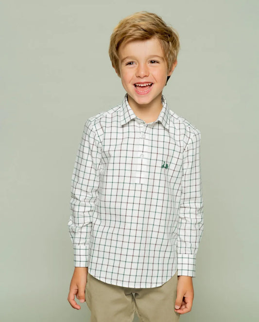 Camisa niño polera kibo dopo verde | SCOTTA
