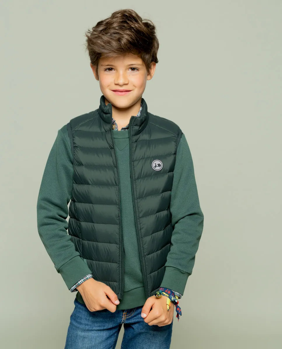 CHALECO NIÑO CLASSIC ACOLCHADO VERDE | SCOTTA