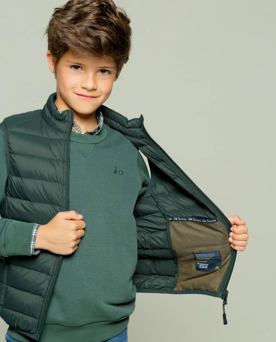 CHALECO NIÑO CLASSIC ACOLCHADO VERDE | SCOTTA