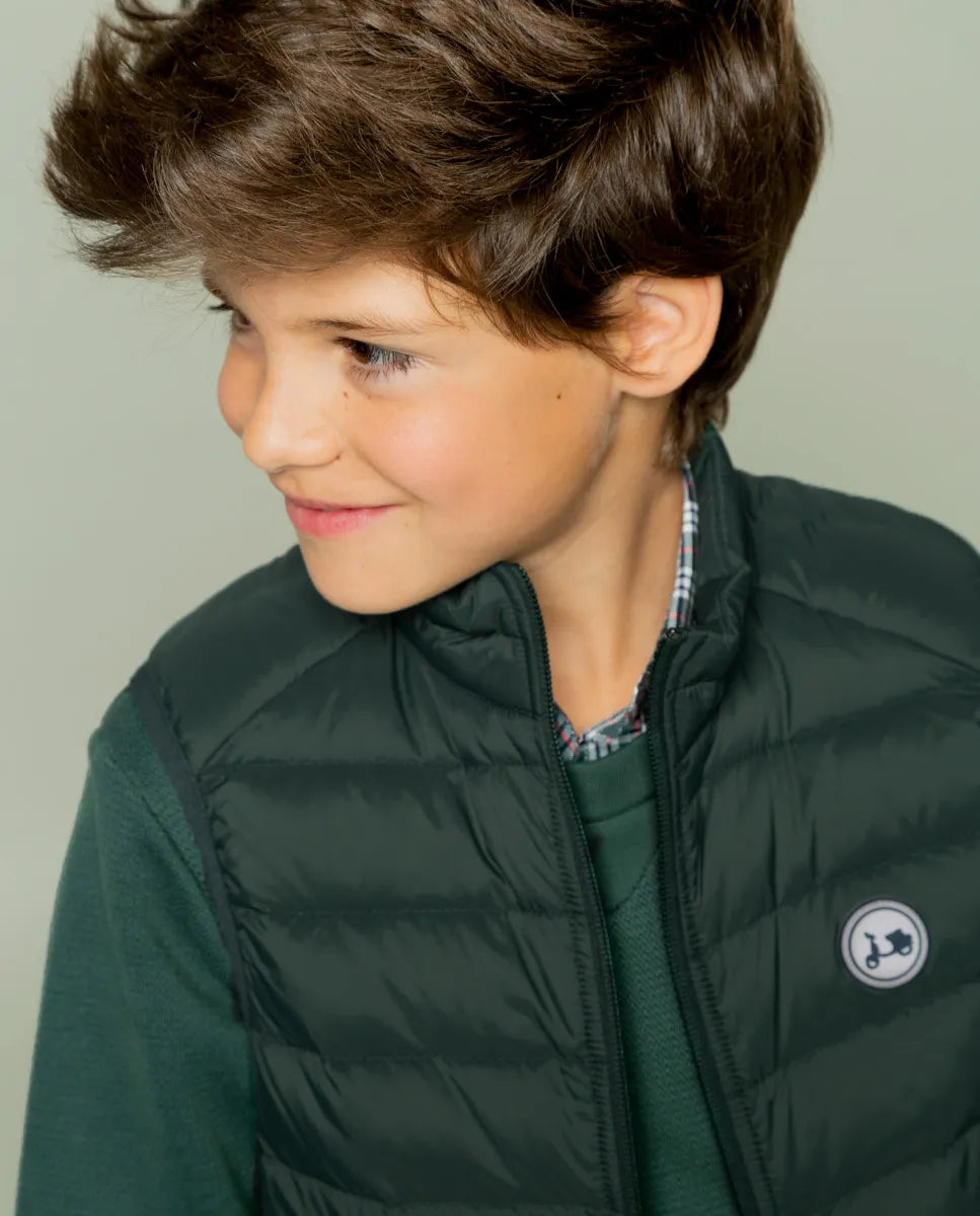 CHALECO NIÑO CLASSIC ACOLCHADO VERDE | SCOTTA