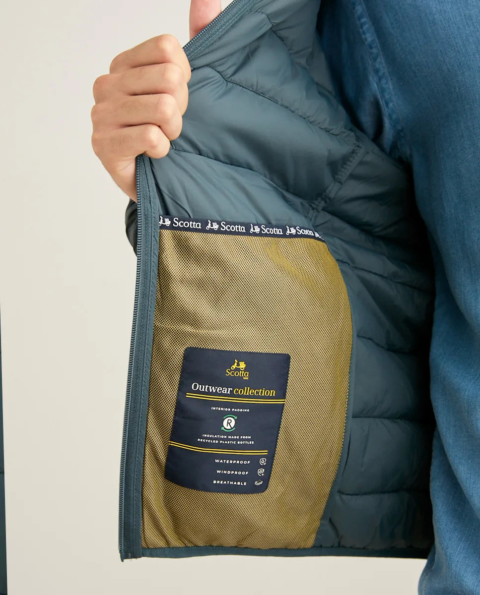 Chaqueta hood acolchado denim | SCOTTA