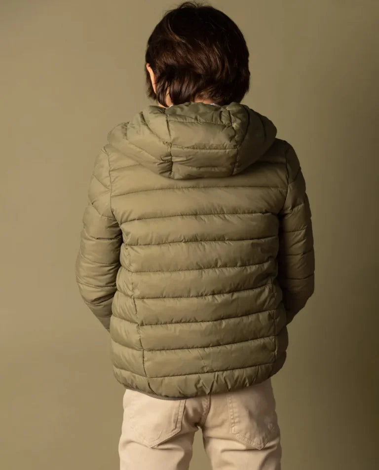 CHAQUETA NIÑO HOOD ACOLCHADO KHAKI | SCOTTA