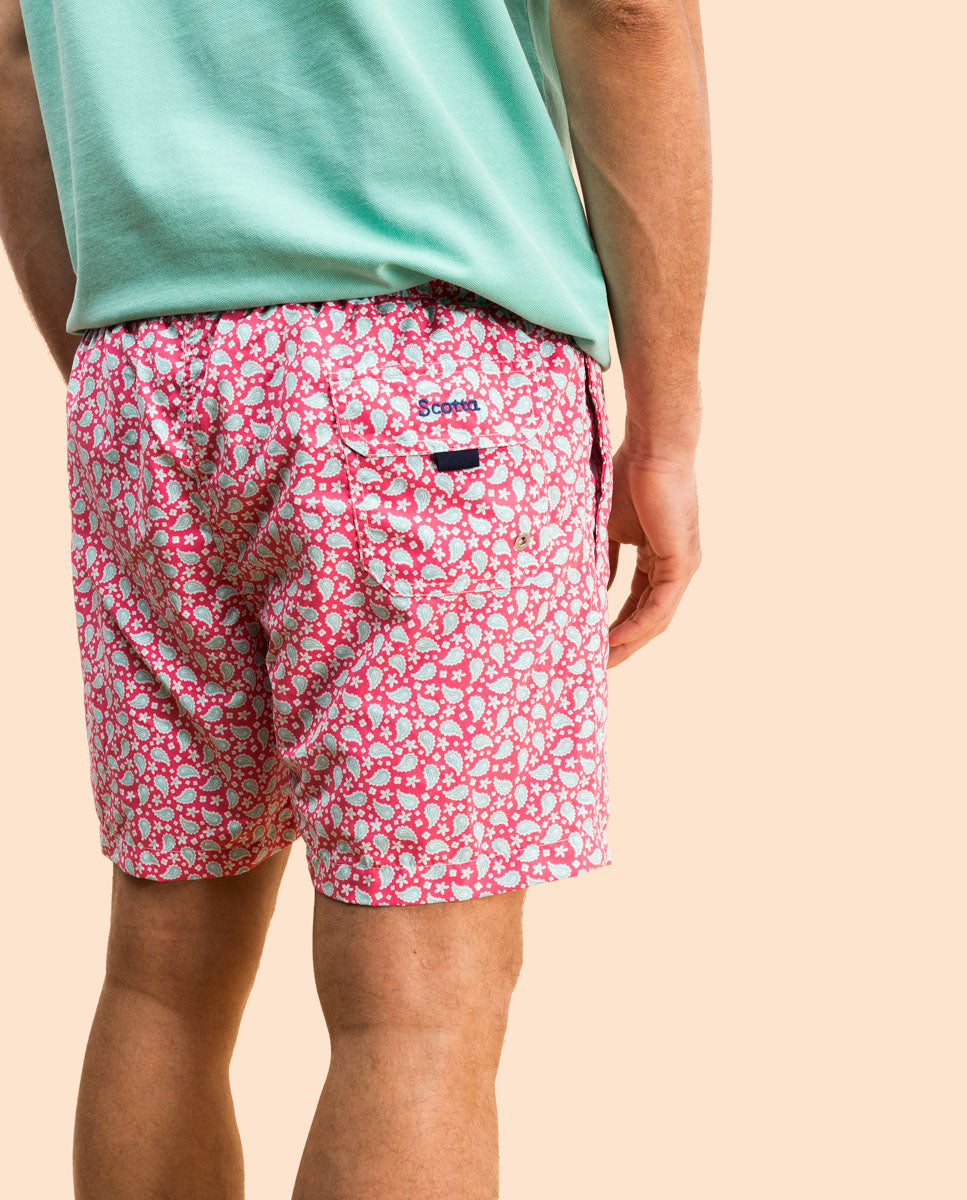 Bañador paisley frambuesa | SCOTTA