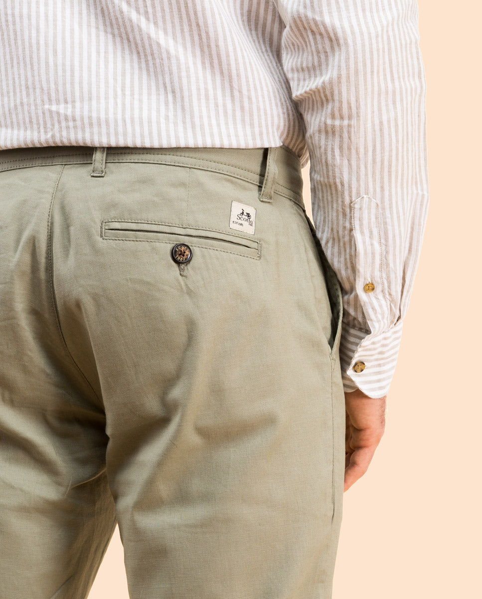 Pantalon sostenible khaki | SCOTTA